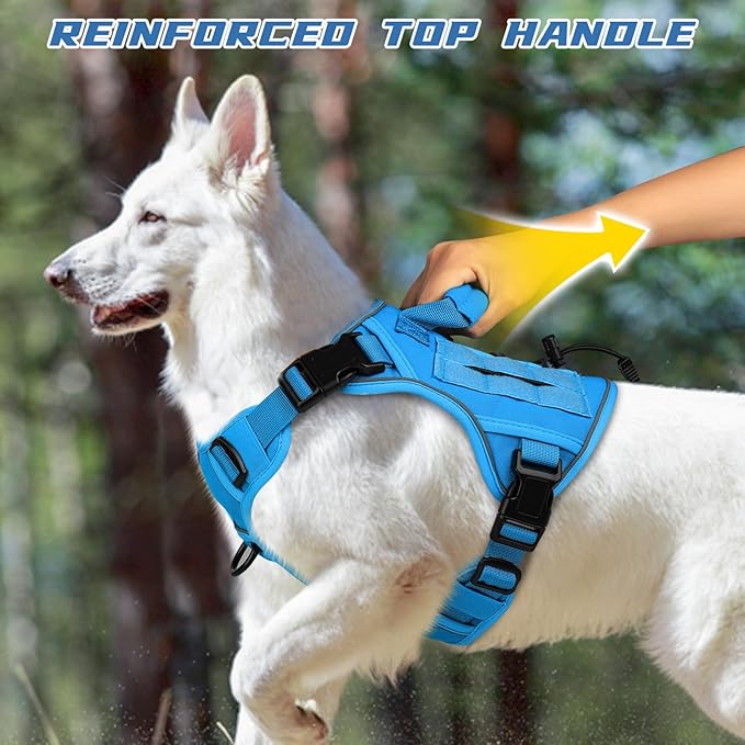 WINGOIN Blue Tactical Dog Harness - Image 3