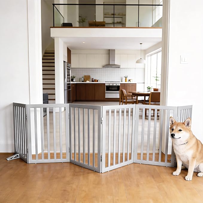 Dog Gate Indoor, Freestanding Dog Fence by SFJC