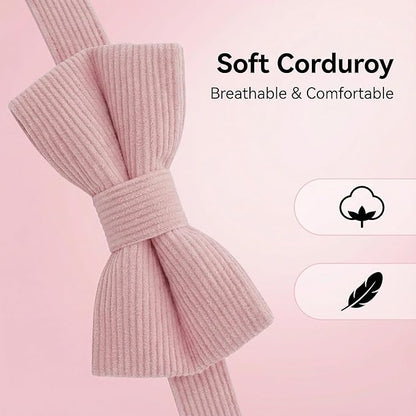 THAIN Dog Collar with Bow Tie Corduroy, Breathable&Adjustable Quick Release - Image 3