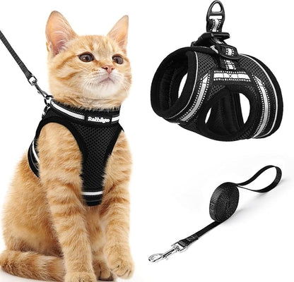 rabbitgoo Cat Harness and Leash, Step-in Escape Proof Kitten Harness Set by rabbitgoo