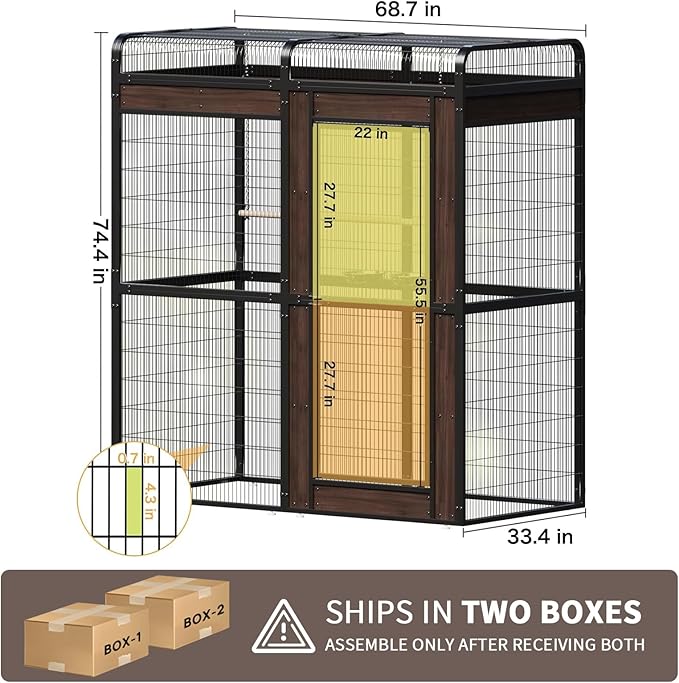 Large Bird Cage for Parakeets Outdoor Bird Aviary Parrot Cage - Image 2