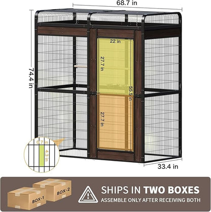 Large Bird Cage for Parakeets Outdoor Bird Aviary Parrot Cage - Image 2