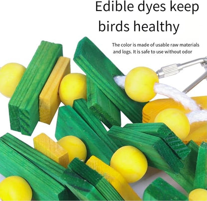 Natural Wood Parrot Toys Set of 6 Pieces - Image 8