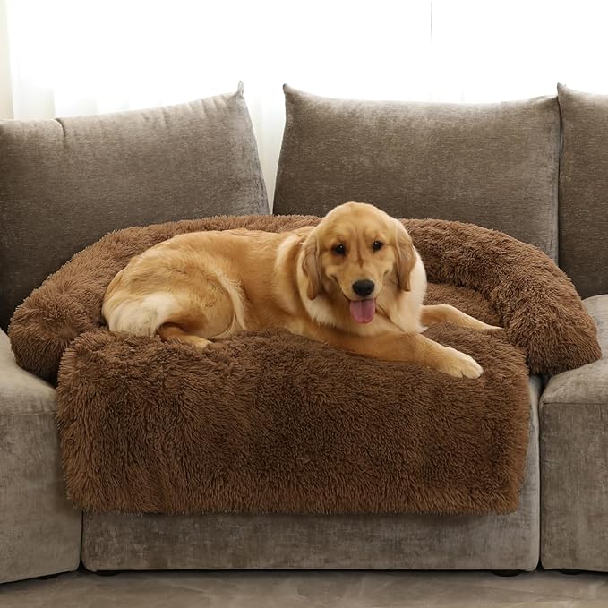 GGIB Calming Dog Bed Fluffy Plush Dog Mat by GGIB