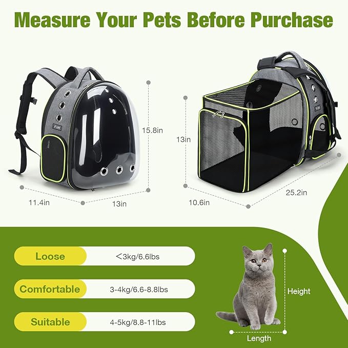Limited Stock Lekereise Cat Bubble Backpack Carrier - Image 2