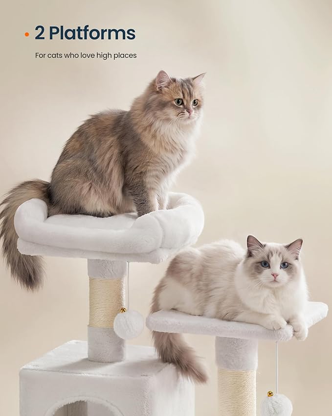 SONGMICS HOME Cat Tree for Indoor Cats, Hammock and Condo - Image 3
