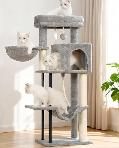 Gitelsnour Cat Tree, Cat Tower for Indoor Cats, 43.3 inch Cat Tree Tower by Gitelnour