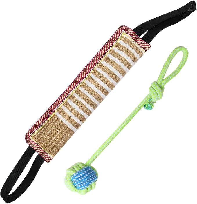 Storystore Dog Tug Toy Dog Training Bite Pillow Jute Bite Toy by Storystore