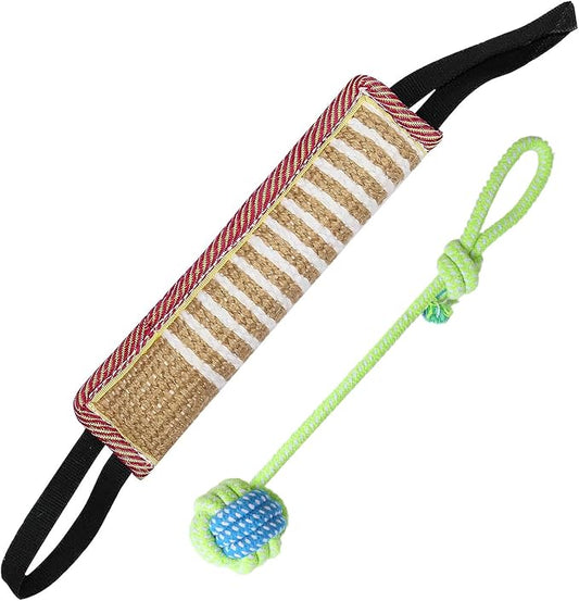 Storystore Dog Tug Toy Dog Training Bite Pillow Jute Bite Toy by Storystore