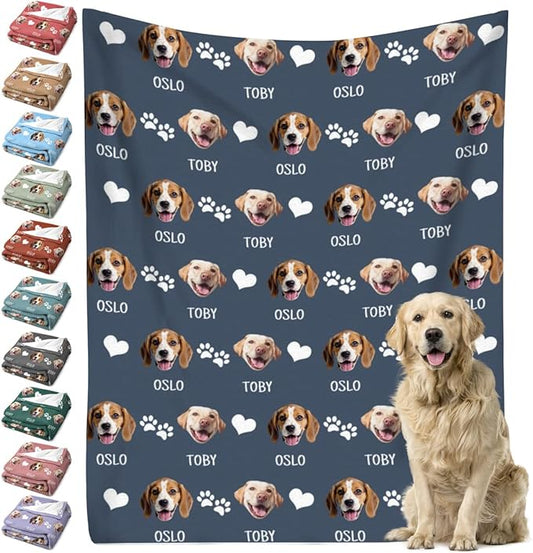Personalized Pet Blanket with Photo & Name – Custom Dog Blankets by MYESCUSTOM