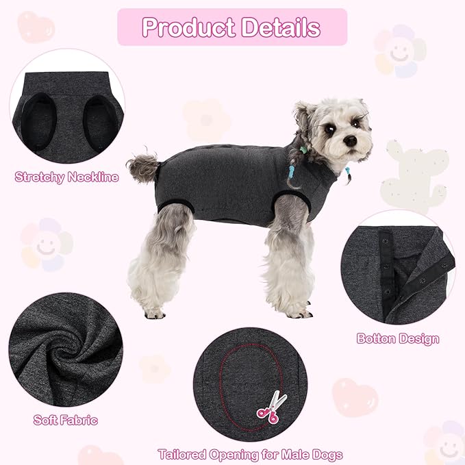 Coppthinktu Recovery Suit for Dogs After Surgery, Dog Onesie Surgery Recovery - Image 3