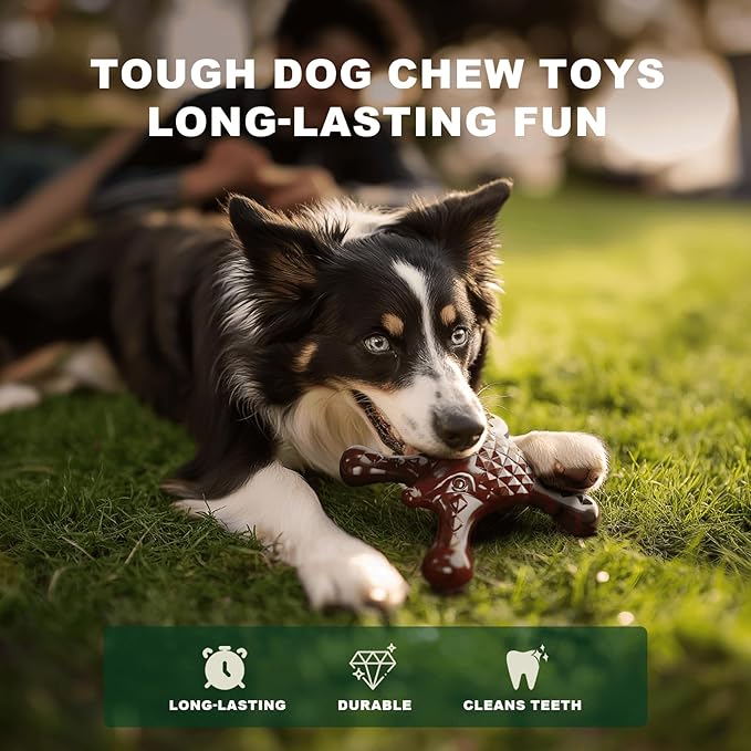 Tough Dog Chew Toy for Aggressive Chewers – Durable Bacon Flavored Nylon Bone - Image 7