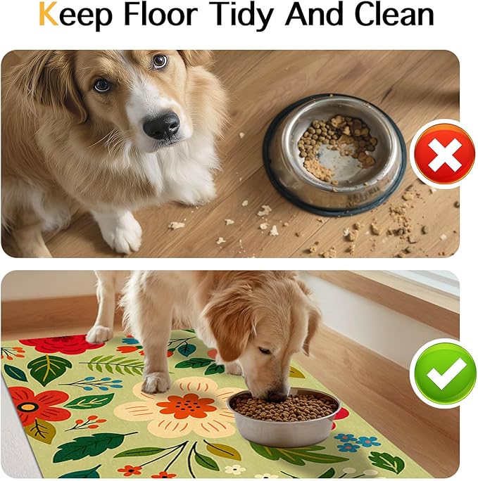 HOMETITUTE Pet Food Mat Spill-Proof Cat Mat - Image 8