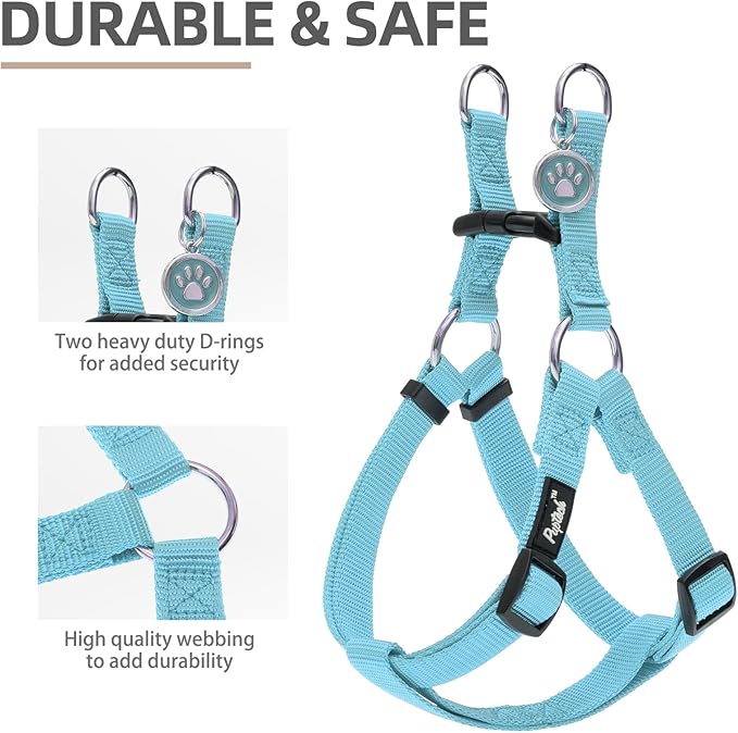 PUPTECK No Pull Dog Harness Soft Adjustable Basic Nylon Step in Puppy Vest - Image 3