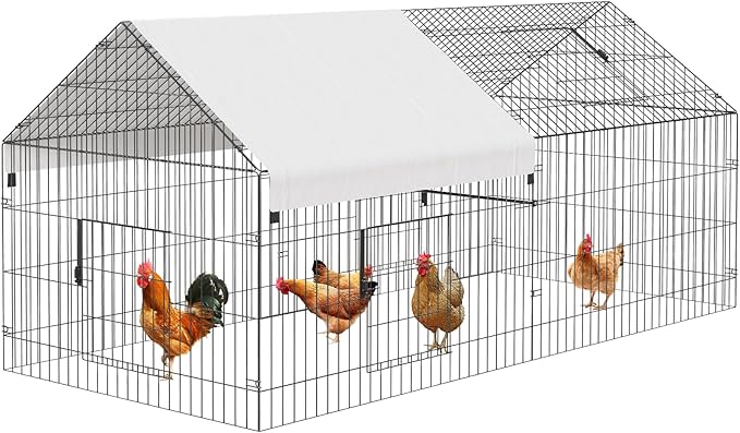 NUGRIART Metal Chicken Coop 86"×40"×40" Chicken Run by NUGRIART