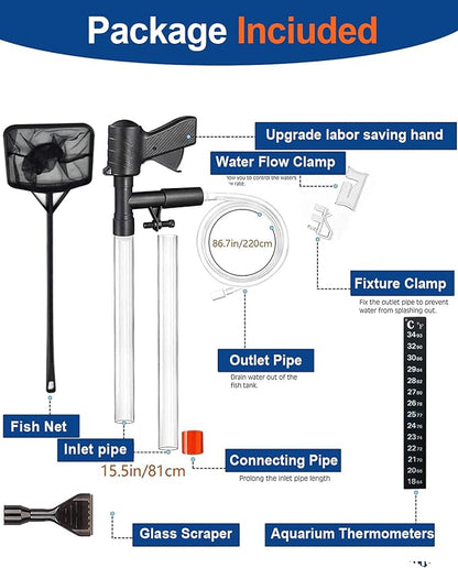 QZQ Aquarium Gravel Cleaner Vacuum Fish Tank Vacuum Cleaner Tools - Image 2