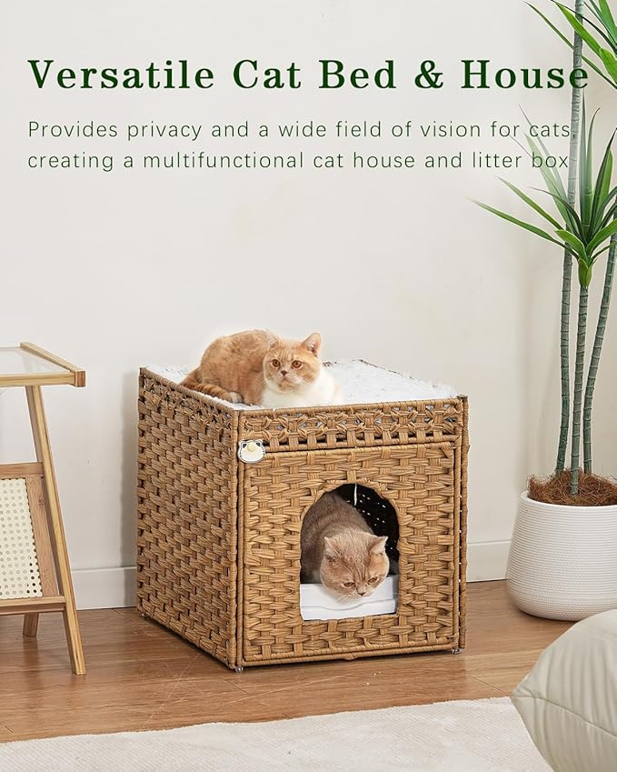 SETVSON Cat Beds for Indoor Cats Extra Large Double Cat Cave Pet Cube, - Image 7