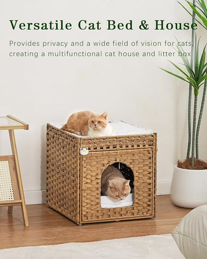 SETVSON Cat Beds for Indoor Cats Extra Large Double Cat Cave Pet Cube, - Image 7