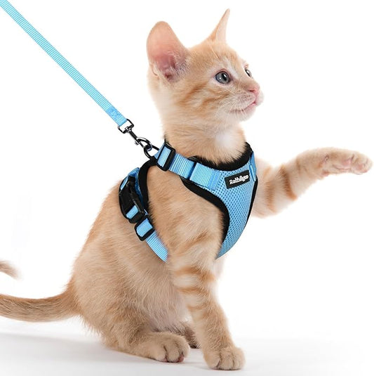 rabbitgoo Cat Harness and Leash Set, Escape Proof Kitten Harness by rabbitgoo