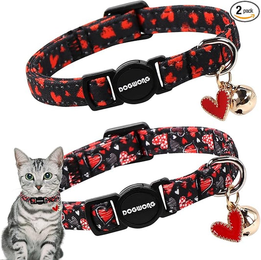 Cat Collar, 2 Pack Cat Collars Breakaway by DOGWONG