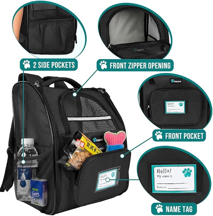 PetAmi Dog Backpack Carrier for Small Medium Dogs Large Cats up to 18 lbs - Image 3