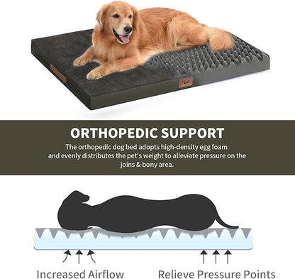 Comfort Dog Bed for Small Dogs & Cats, Waterproof Dog Crate Mat Orthopedic Egg - Image 5