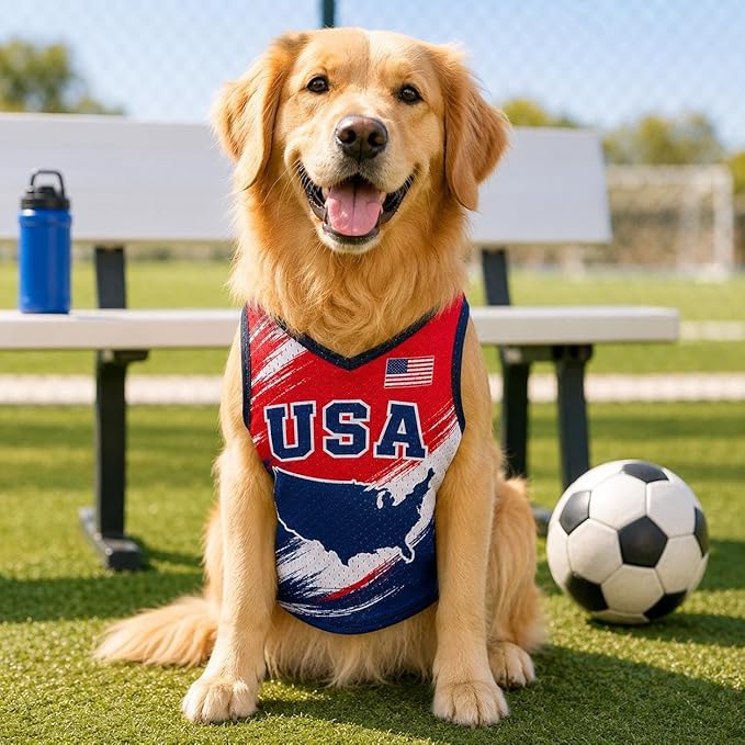 V-DECORPARKS Dog Jersey Custom Name Number, Pets Soccer Jersey - Image 3