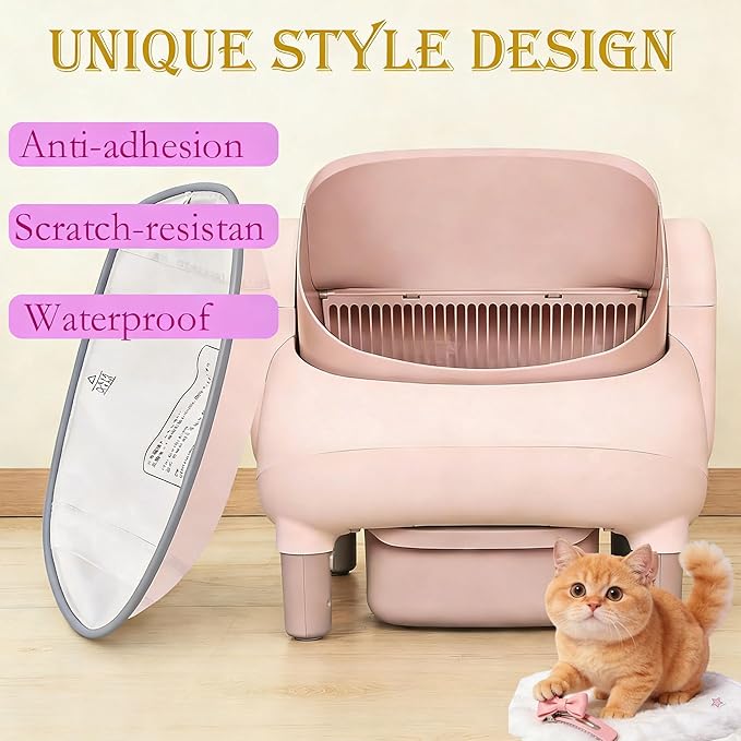Portable Pet Pivot Litter Box Replacement pad，Open-Top Automatic Litter Box - Image 2