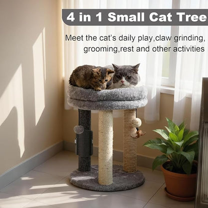 MECOOL 4in1 Small Cat Tree, Scratching Post - Image 2