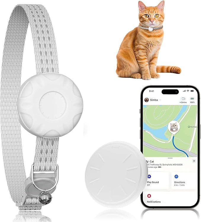 GPS Tracker for Cat, Mini GPS Dog Tracker, Cat Tracker Including Cats Collars by ZFSJTAG