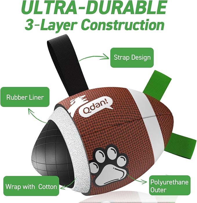 QDAN Dog Toys Football, Interactive Dog Toys - Image 6