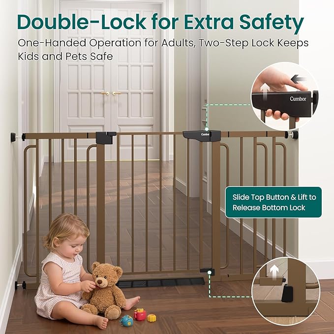 Cumbor 30.4-56.8" Extra Wide Baby Gate - Image 3
