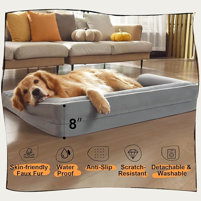 Extra Large Dog Bed Orthopedic Waterproof: Memory Foam Dog Bed - Image 6