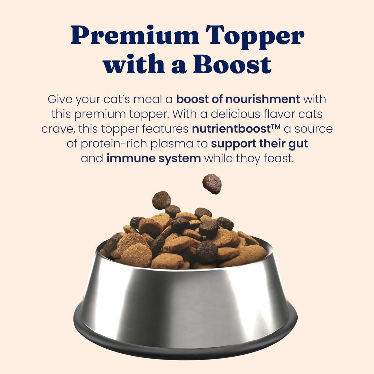 Solid Gold NutrientBoost™ Cat Food Toppers for Cats - High Protein Meal Topper & Crunchy Cat Treats for Indoor Cats w/Vitamins, Minerals & Amino Acids for Gut Health & Immune Support - All Ages - 1lb