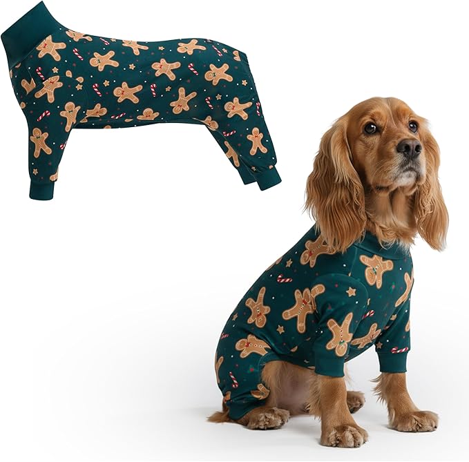 Spark Paws Dog Christmas Pajama, Dog Recovery Suit Male, Ultra-Soft and 4-Way by SparkPaws