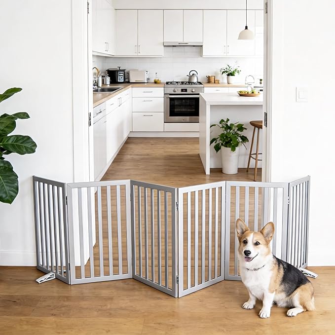 Dog Gate Indoor, Freestanding Dog Fence - Image 2
