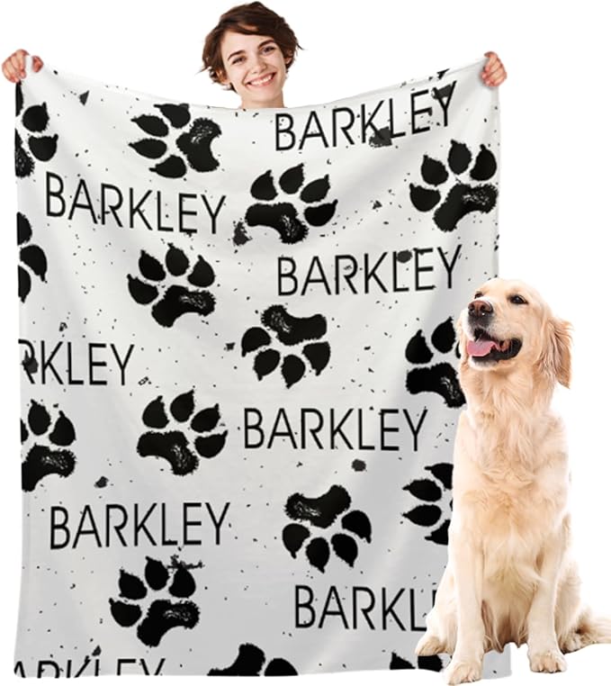 Personalized Dog Blanket with Name by MYESCUSTOM