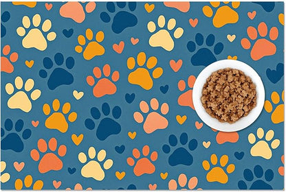 HOMETITUTE Cute Pet Feeding Mat Dog Feeding Mats Non-Slip Absorbent Dog Bowl - Image 8