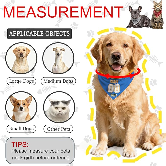 Personalized Dog Bandanas Custom Pet Scarf - Image 4