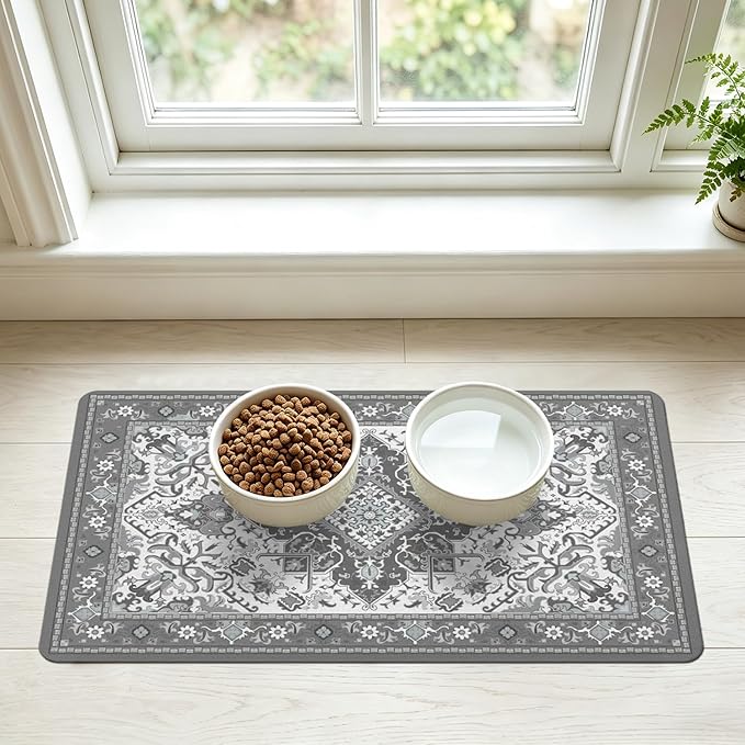 Pet Feeding Mat for Floors Waterproof Dog Mat for Food and Water Absorbent by Unknown