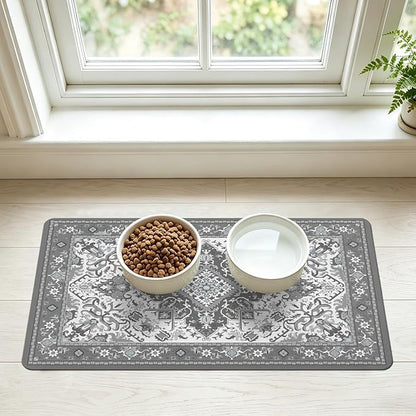 Pet Feeding Mat for Floors Waterproof Dog Mat for Food and Water Absorbent by Unknown