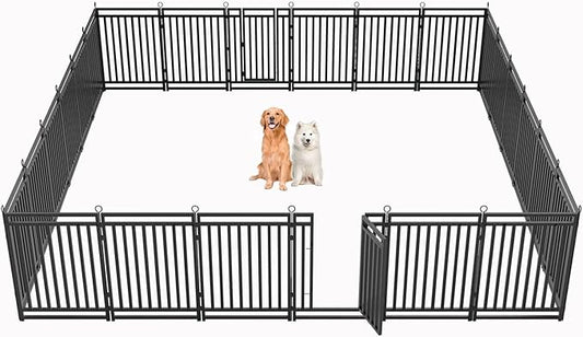 Dog Fence Outdoor Indoor, 40 Inch Height 24 Panels Dog Playpen by Petorldog