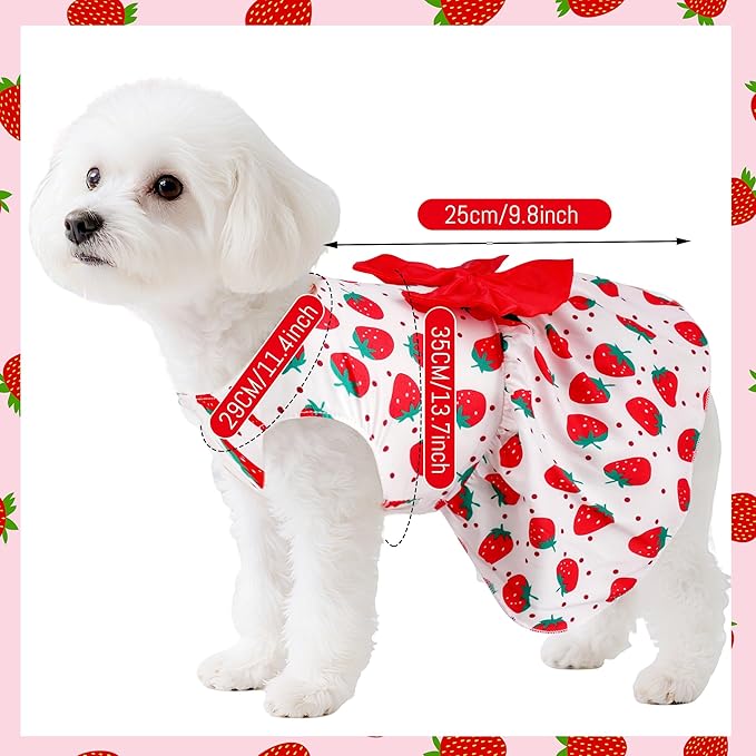 choyaxo Floral Dog Dress Cute Dog Skirt Pet Dress Summer Pet Clothes - Image 2