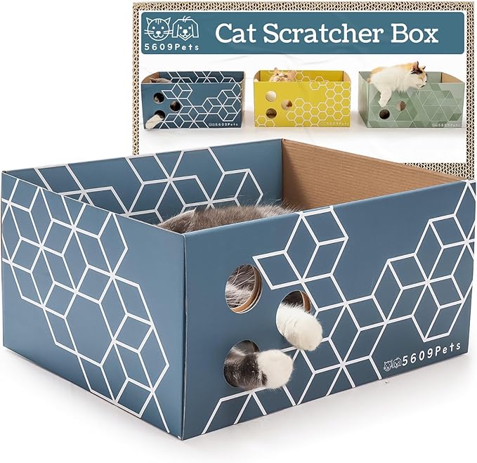5609PETS Cat Scratching Box, Extra Large Refillable Double-Sided Scratch Pad by 5609PETS