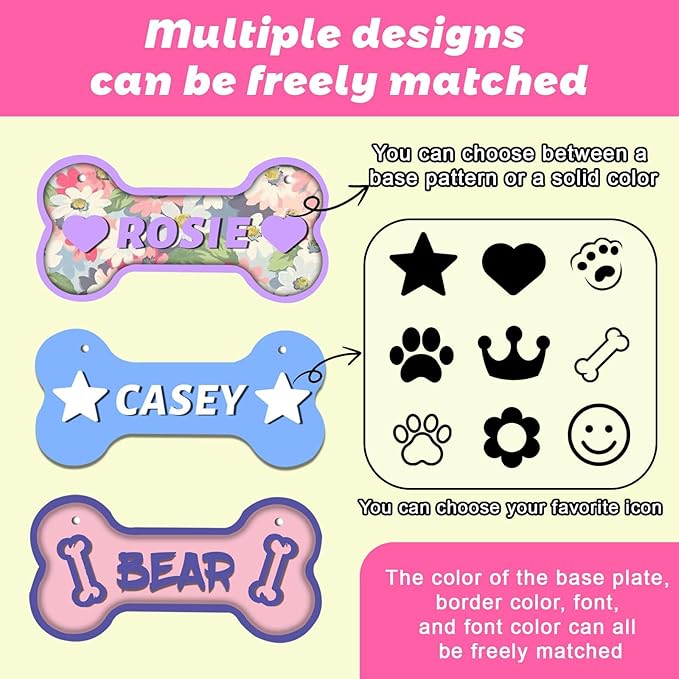 Personalized Dog Bone Name Sign, Custom Kennel Accessories, Dog Wall Decor - Image 3