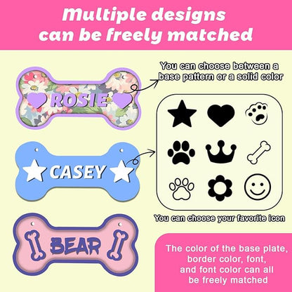 Personalized Dog Bone Name Sign, Custom Kennel Accessories, Dog Wall Decor - Image 3