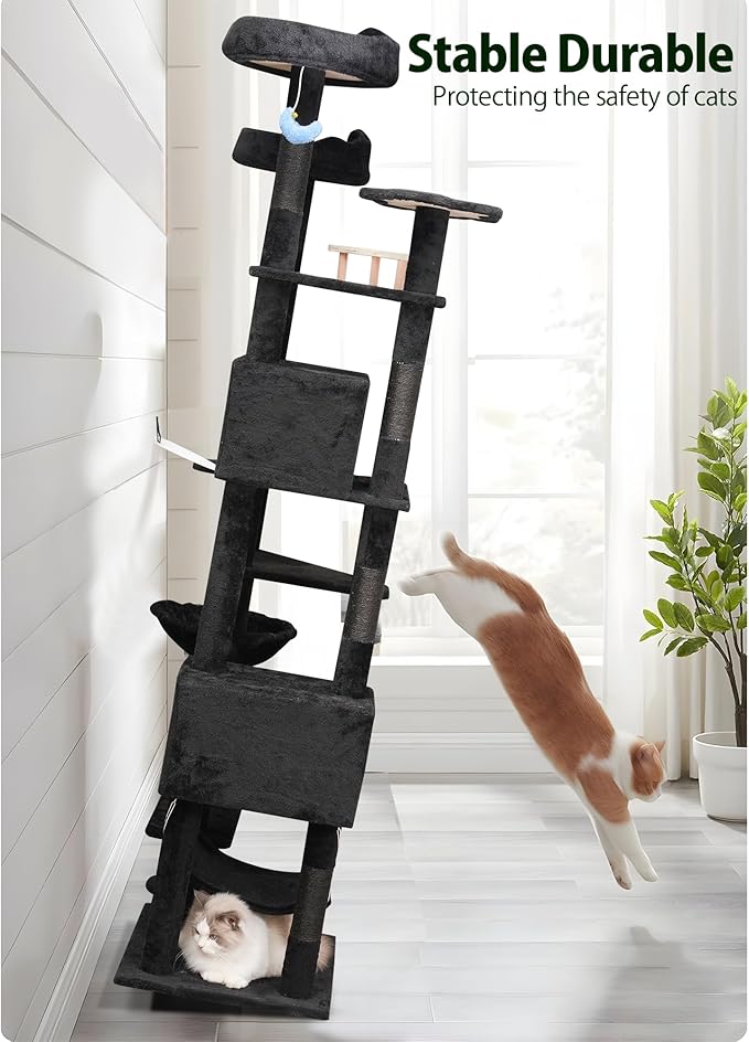 Meecal 79inch Giant Cat Tree for Heavy Duty Big Cats, Cat Condo - Image 7