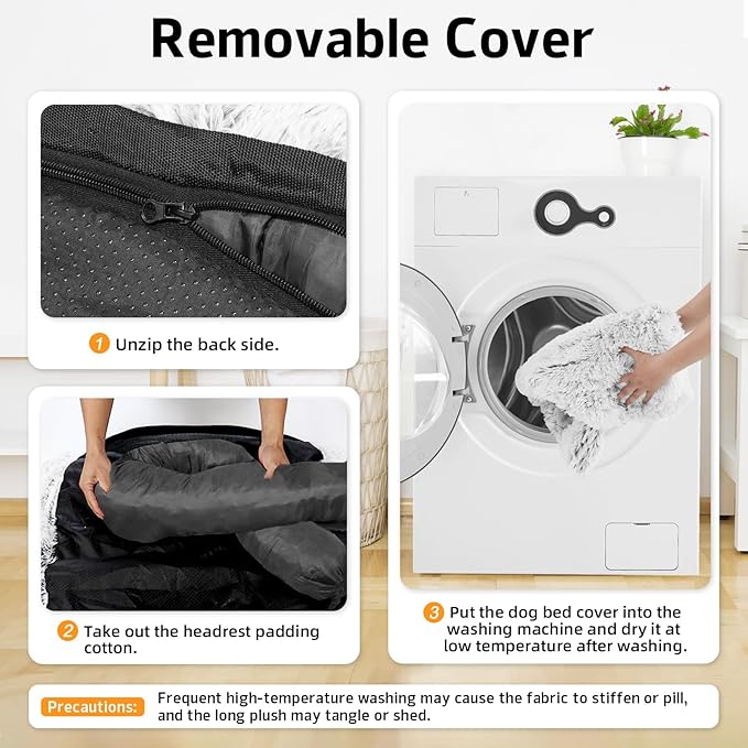 Calming Dog Bed Fluffy Plush Dog Mat - Image 4
