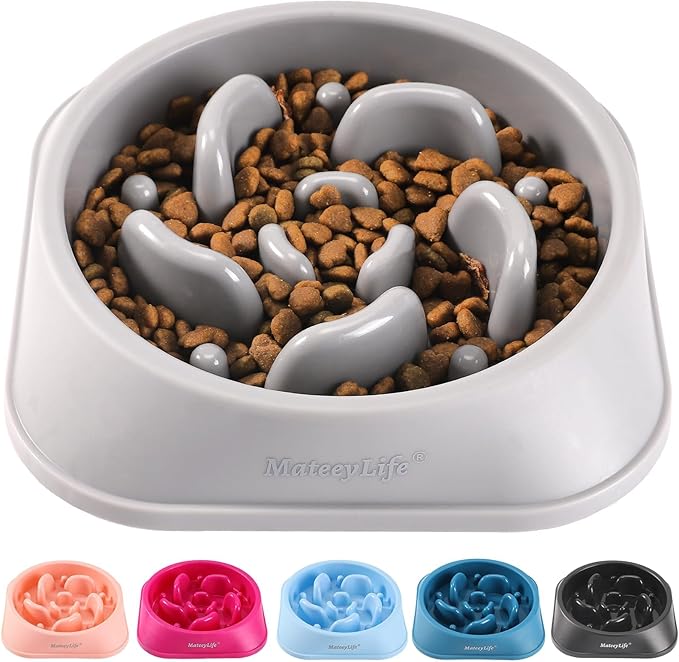 MateeyLife Slow Feeder Dog Bowls, Anti-Choking Puzzle Dog Food Bowls, Anti-Slip by MateeyLife