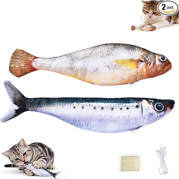 Catnip Toys for Cats Cat Nip Toys Cat Fish Toy Catnip Toy Small Floppy Fish Cat by AUTRETY